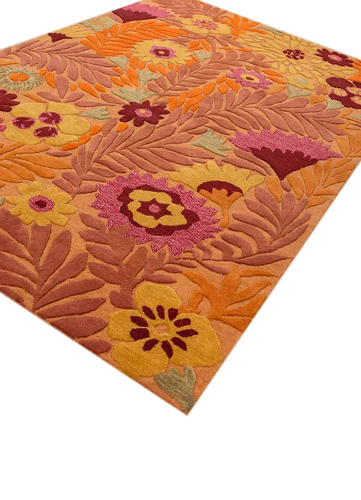 Wollteppich - 180 x 270 cm - orange