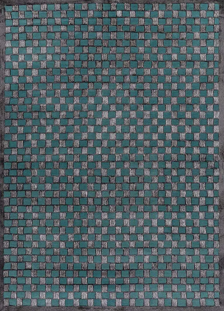 Wollteppich - 180 x 270 cm - dunkelblau