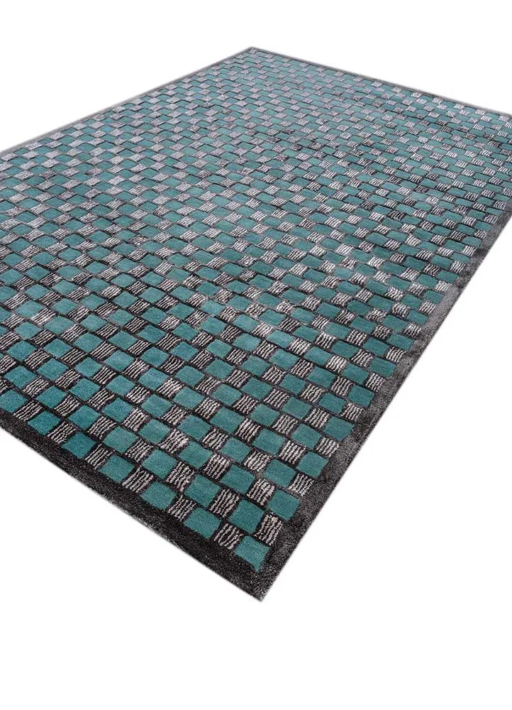 Wollteppich - 180 x 270 cm - dunkelblau
