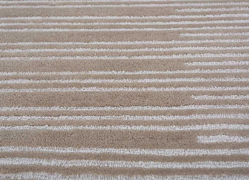Wollteppich rund - 180 x 180 cm - beige
