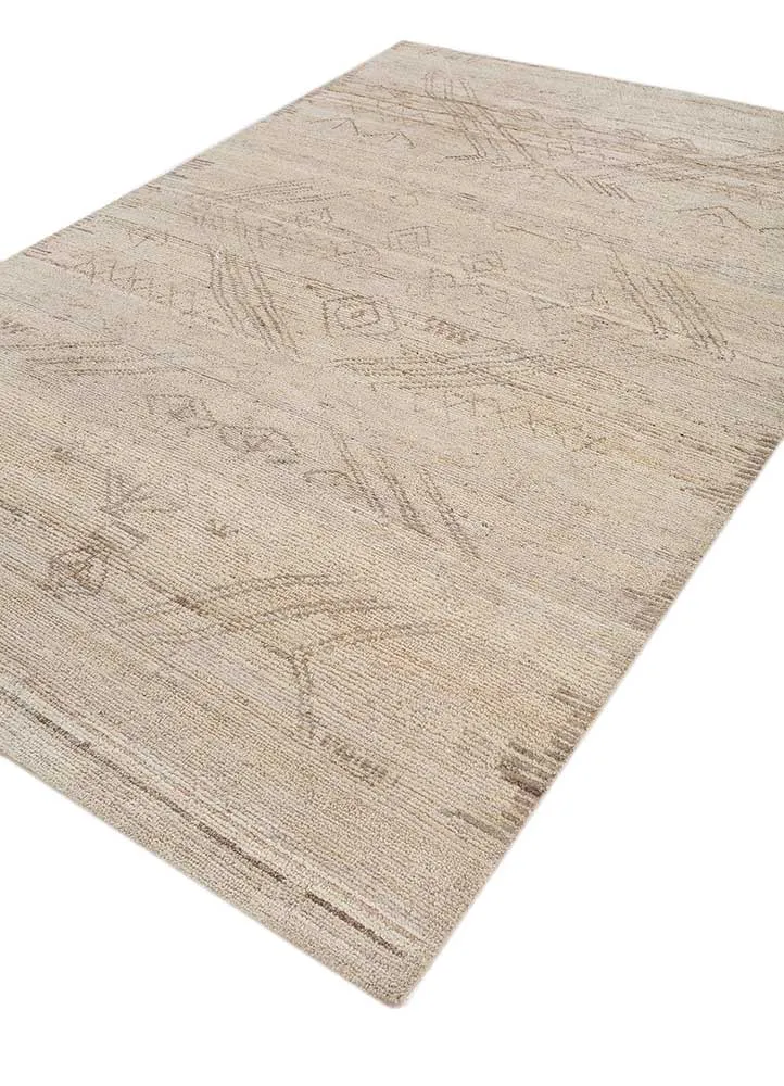 Wollteppich - 180 x 270 cm - creme