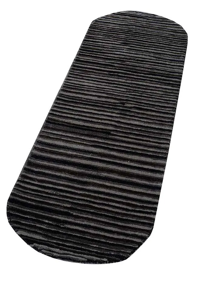 Wollteppich sonderform - 55 x 152 cm - anthrazit