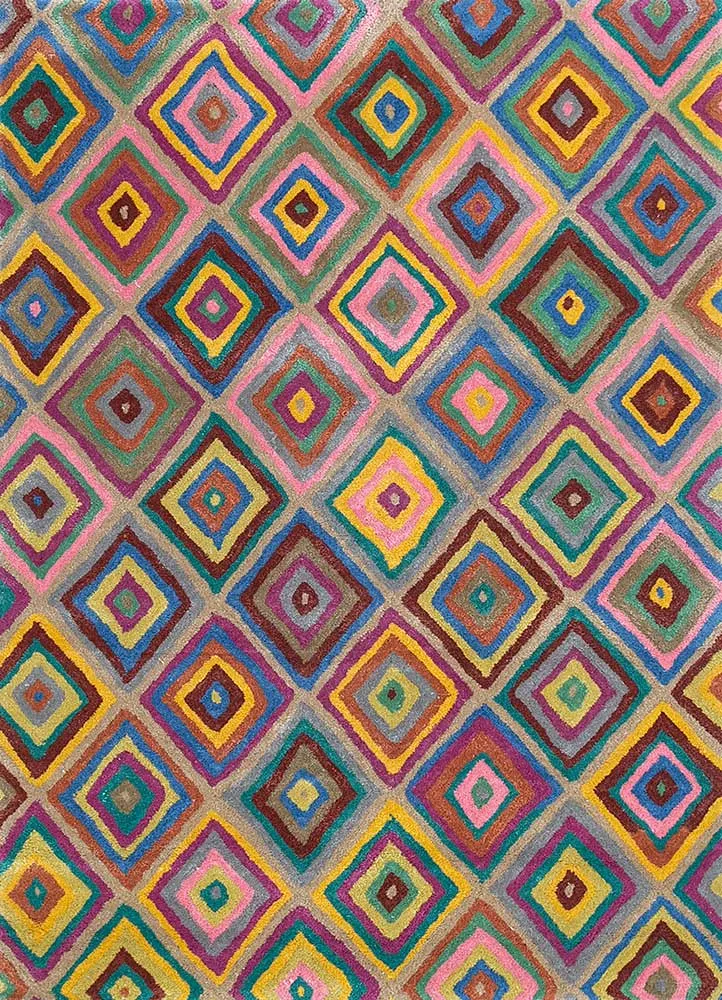 Wollteppich - 105 x 165 cm - gold