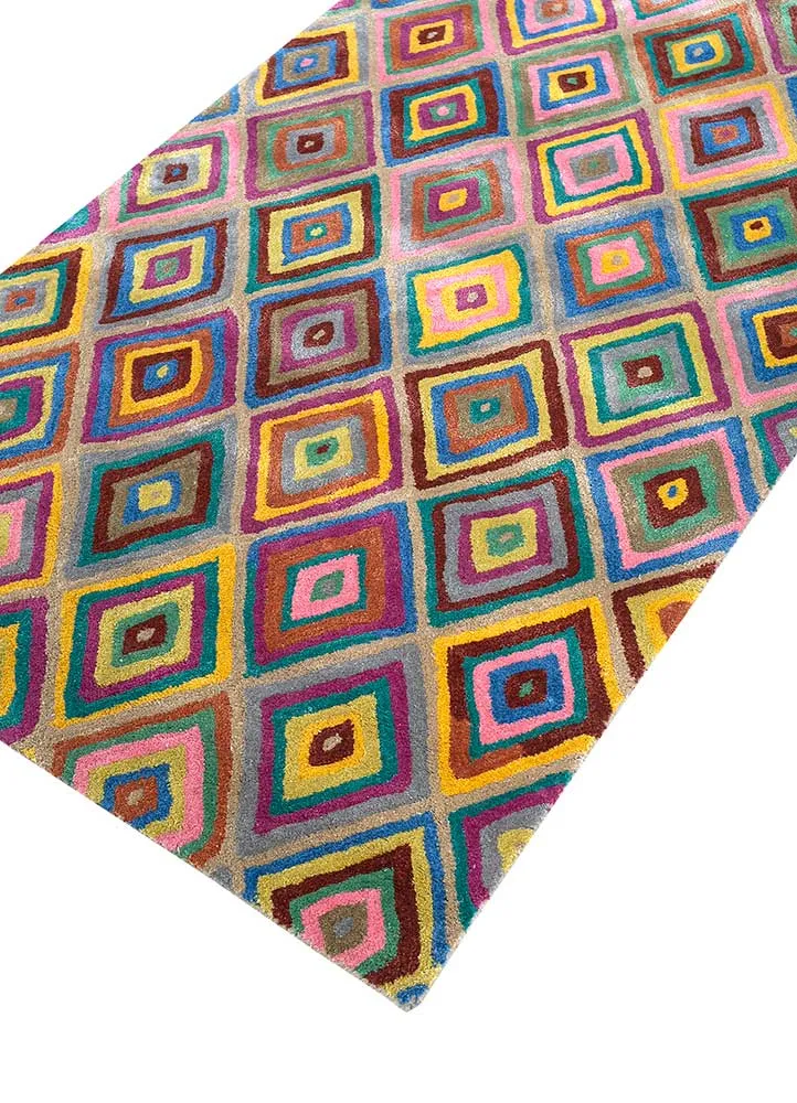Wollteppich - 105 x 165 cm - gold