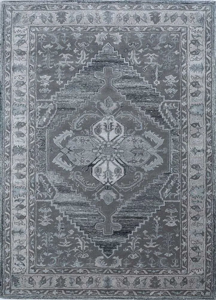 Wollteppich - 150 x 240 cm - grau