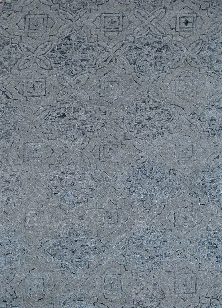 Wollteppich - 150 x 240 cm - grau