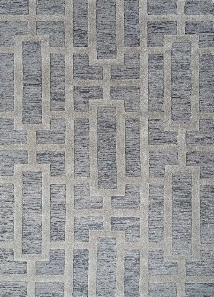 Wollteppich - 150 x 240 cm - grau