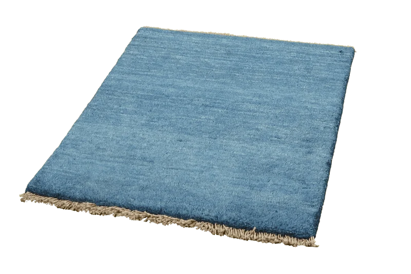 Gabbeh · Handgeknüpft – Blau, 86x74 cm