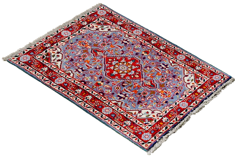 Dardjazin · Handgeknüpft – Blau, 87x54 cm