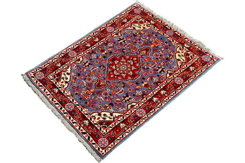 Dardjazin · Handgeknüpft – Blau, 87x54 cm