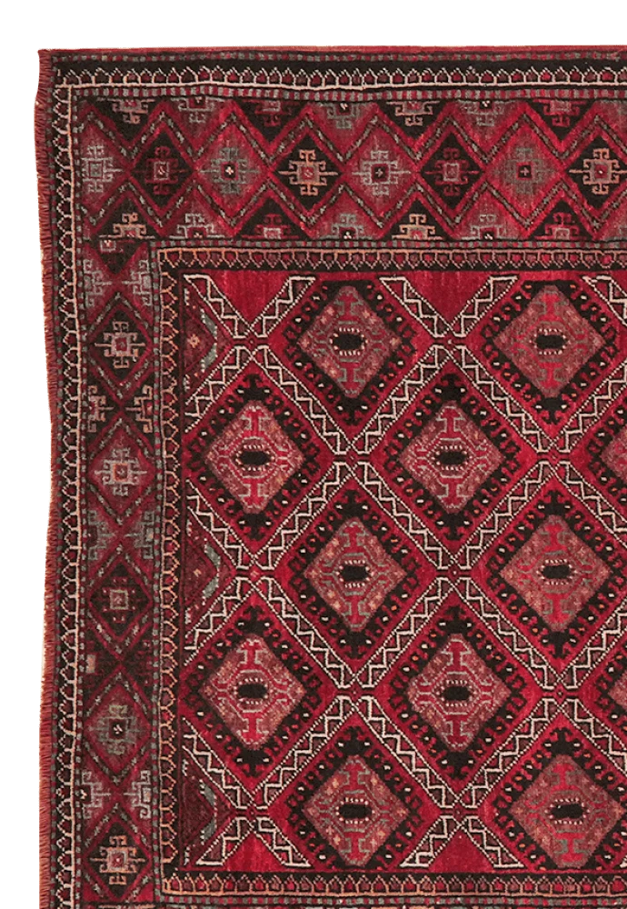 Kordibaf · Handgeknüpft – Rot, 397x162 cm