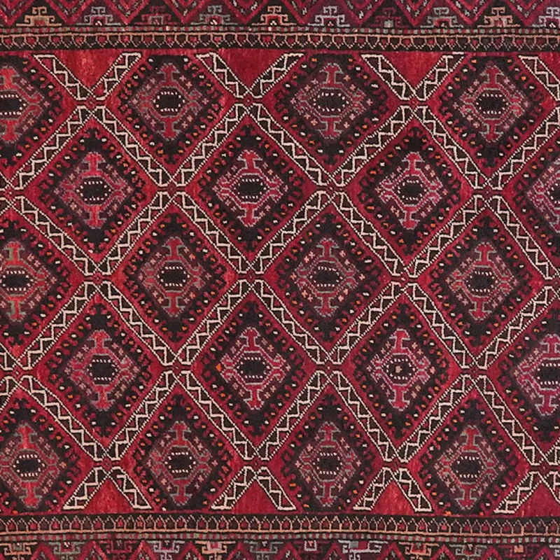 Kordibaf · Handgeknüpft – Rot, 397x162 cm
