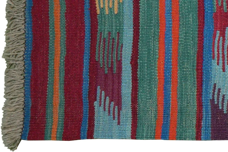 Kelim Gashgai · Handgewebt – Bunt, 197x63 cm
