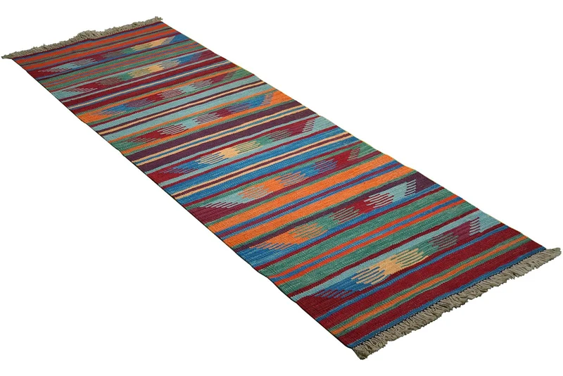Kelim Gashgai · Handgewebt – Bunt, 197x63 cm