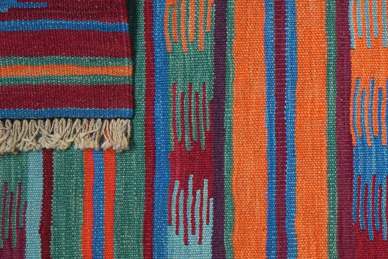 Kelim Gashgai · Handgewebt – Bunt, 197x63 cm