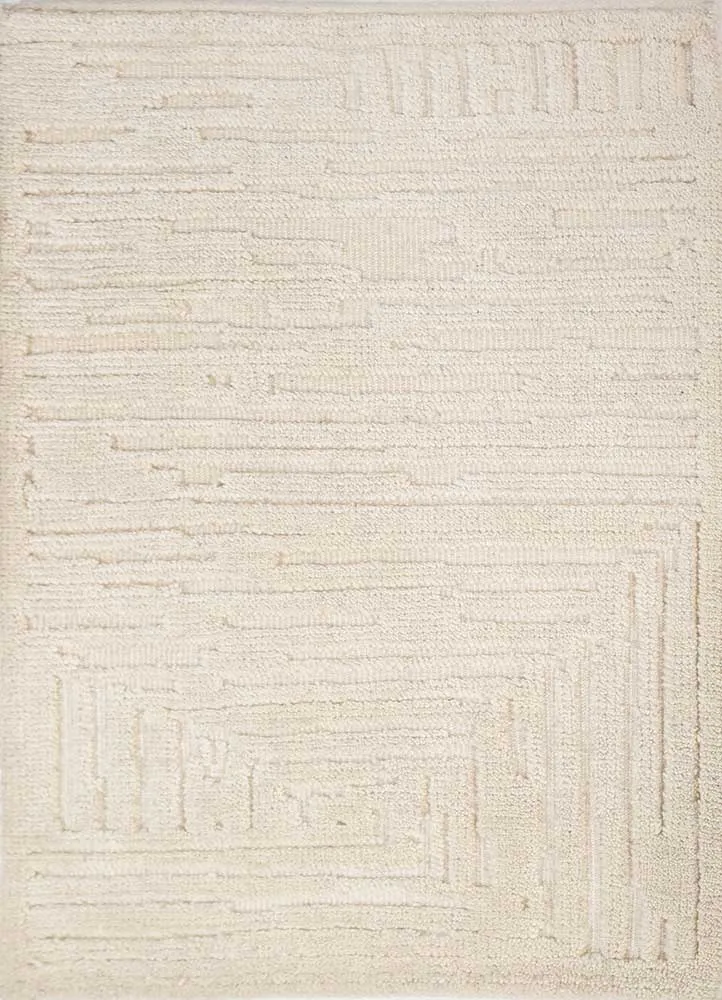 Wollteppich - 60 x 90 cm - creme