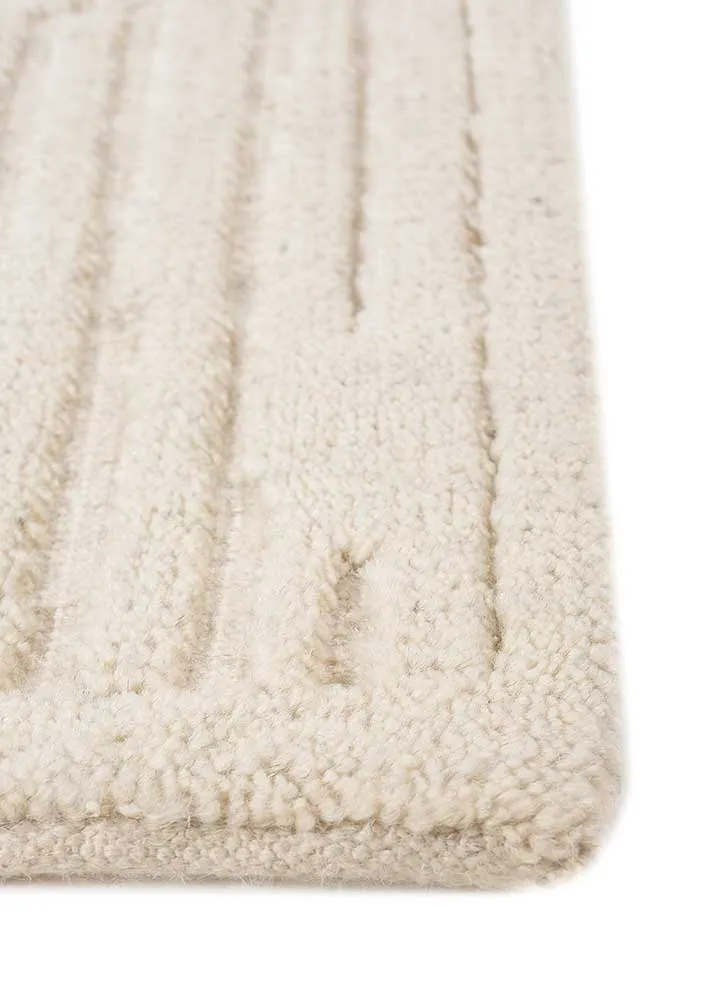 Wollteppich - 60 x 90 cm - creme