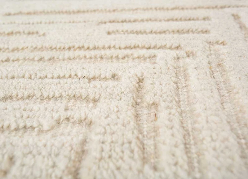 Wollteppich - 60 x 90 cm - creme