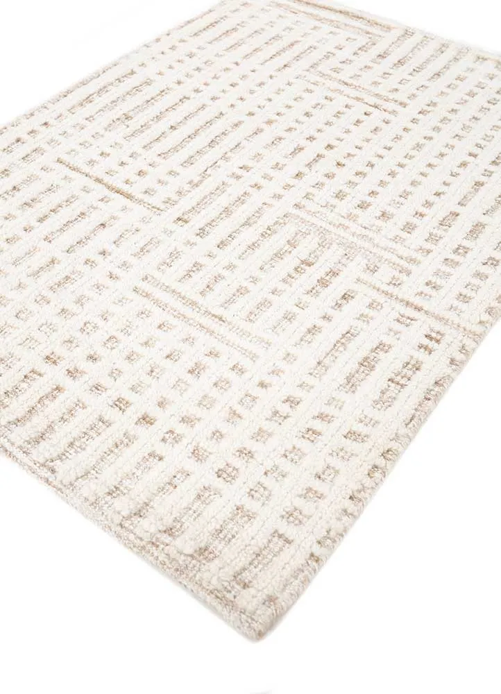 Wollteppich - 60 x 90 cm - creme