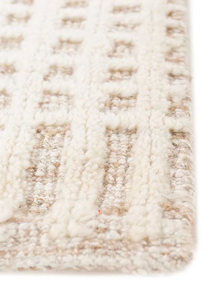 Wollteppich - 60 x 90 cm - creme