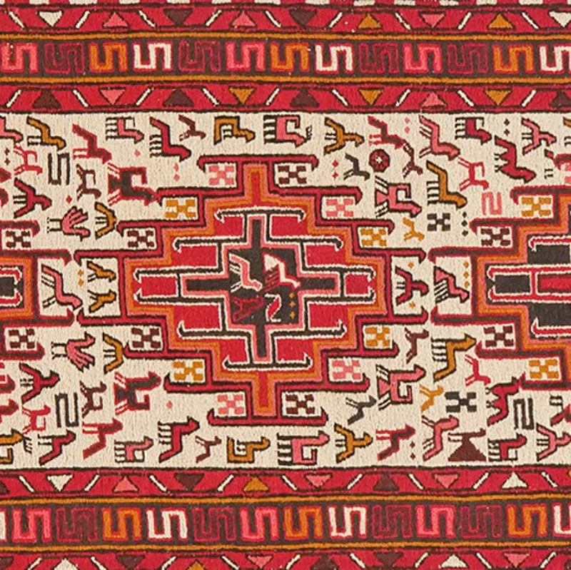 Sumak Shahsavan · Handgewebt – Beige, 289x75 cm