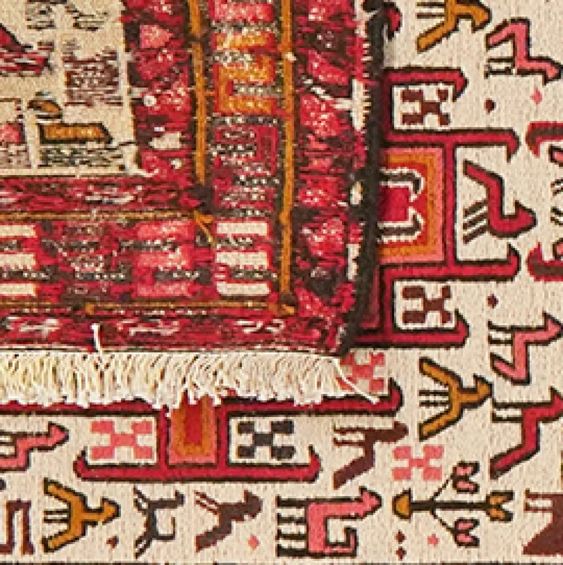 Sumak Shahsavan · Handgewebt – Beige, 289x75 cm