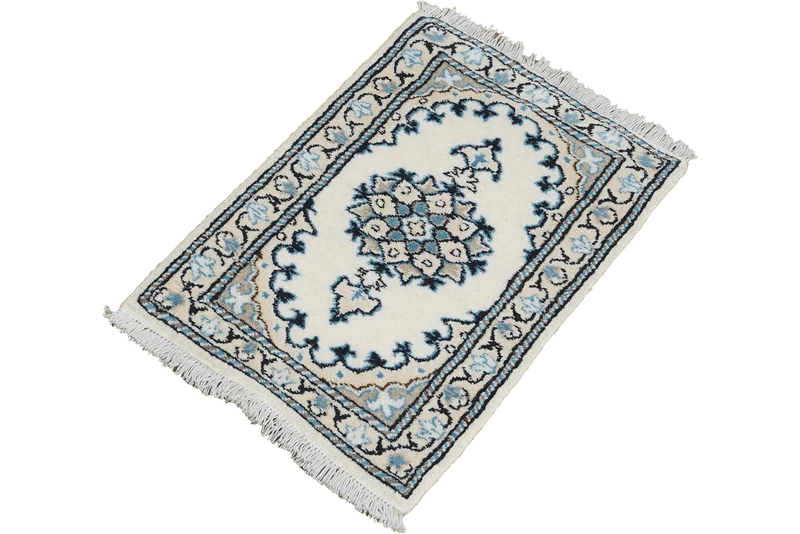 Nain 12La · Handgeknüpft – Beige, 65x38 cm