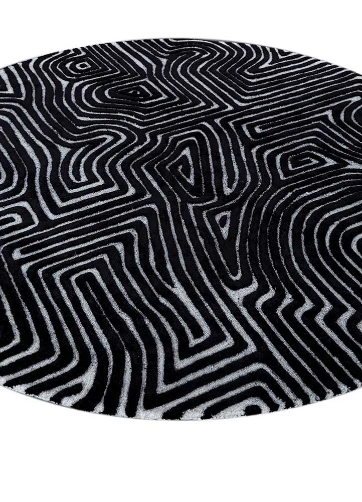 Teppich rund - 180 x 180 cm - grau