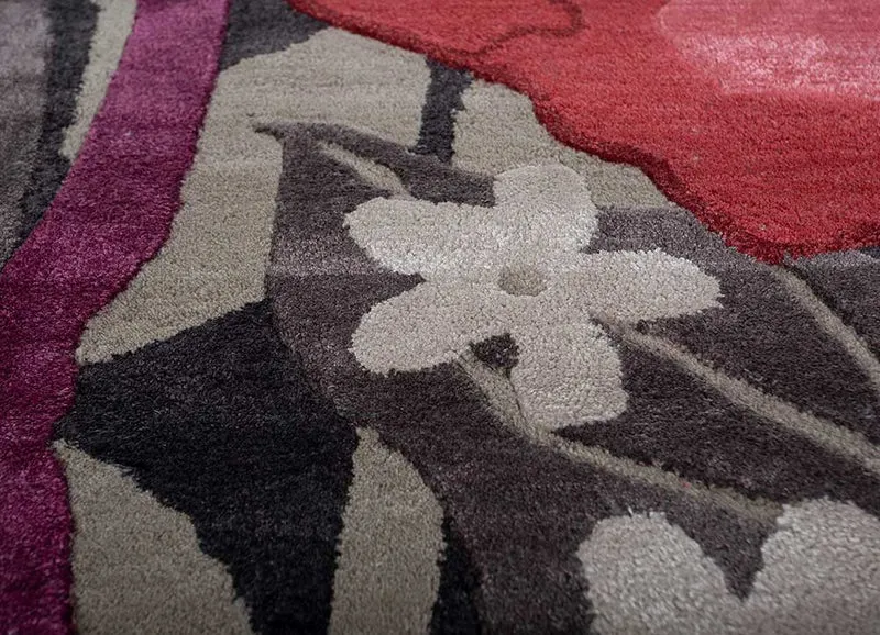 Wollteppich sonderform - 180 x 270 cm - beige