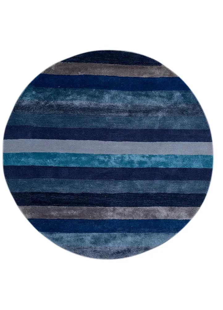 Wollteppich rund - 180 x 180 cm - mehrfarbig