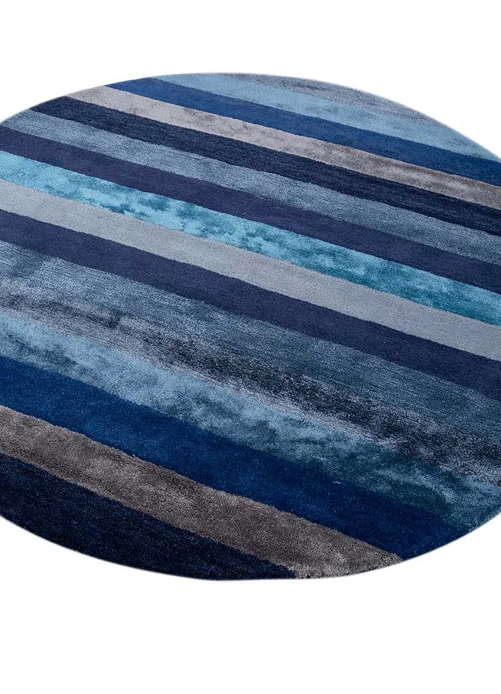 Wollteppich rund - 180 x 180 cm - mehrfarbig