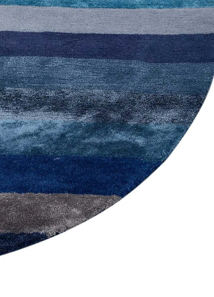 Wollteppich rund - 180 x 180 cm - mehrfarbig
