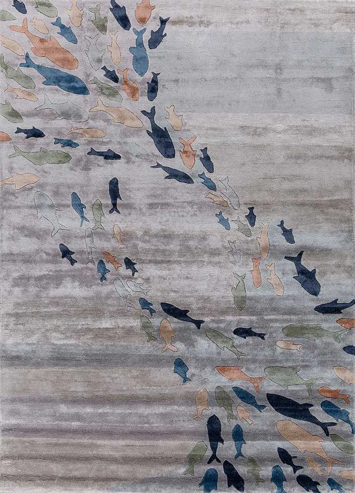 Designer Teppich - 150 x 240 cm - mehrfarbig