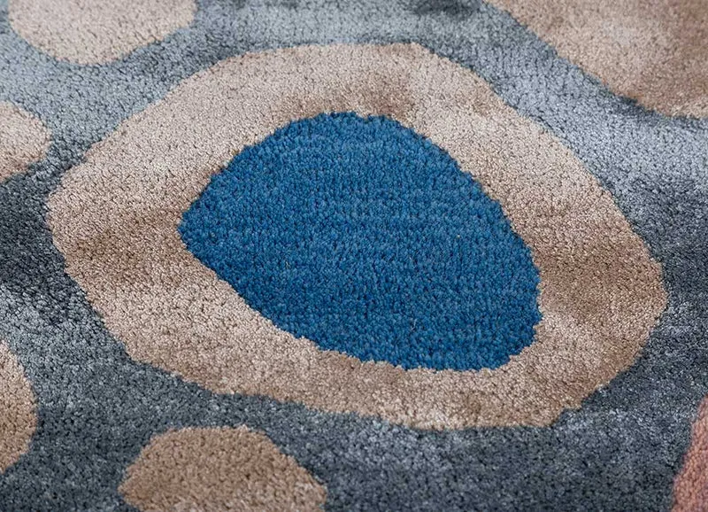 Designer Teppich sonderform - 180 x 270 cm - blau