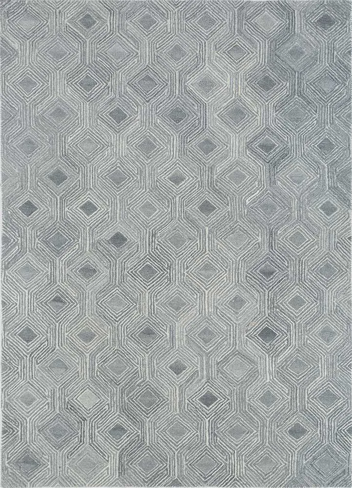 Wollteppich - 150 x 240 cm - hellgrau