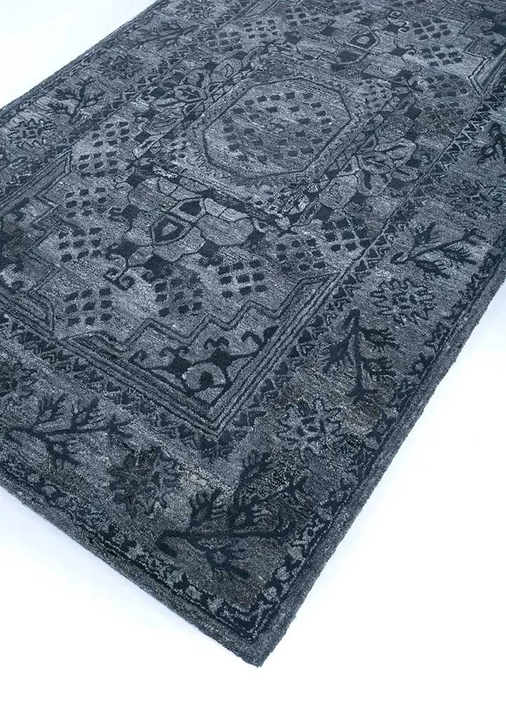 Wollteppich - 150 x 240 cm - seeblau