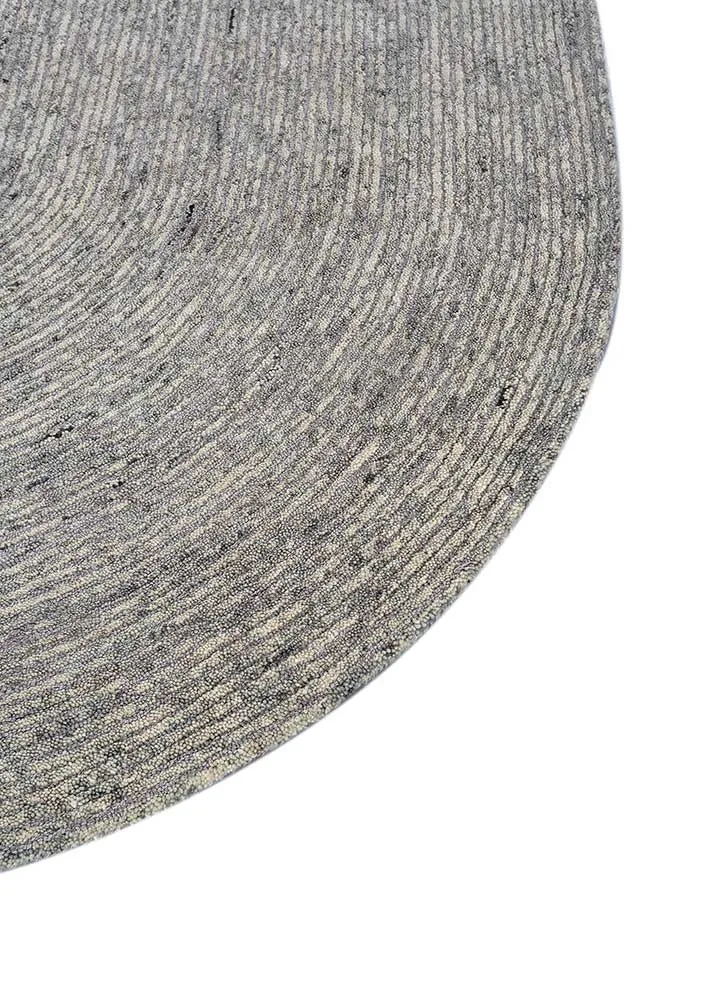 Wollteppich sonderform - 150 x 225 cm - grau