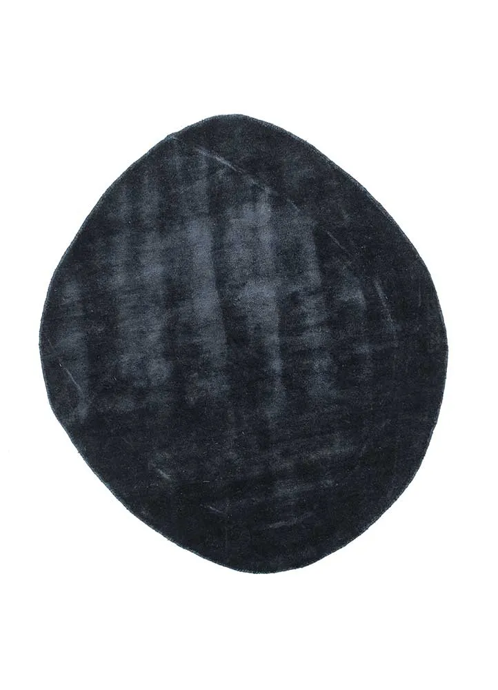 Designer Teppich sonderform - 122 x 140 cm - anthrazit