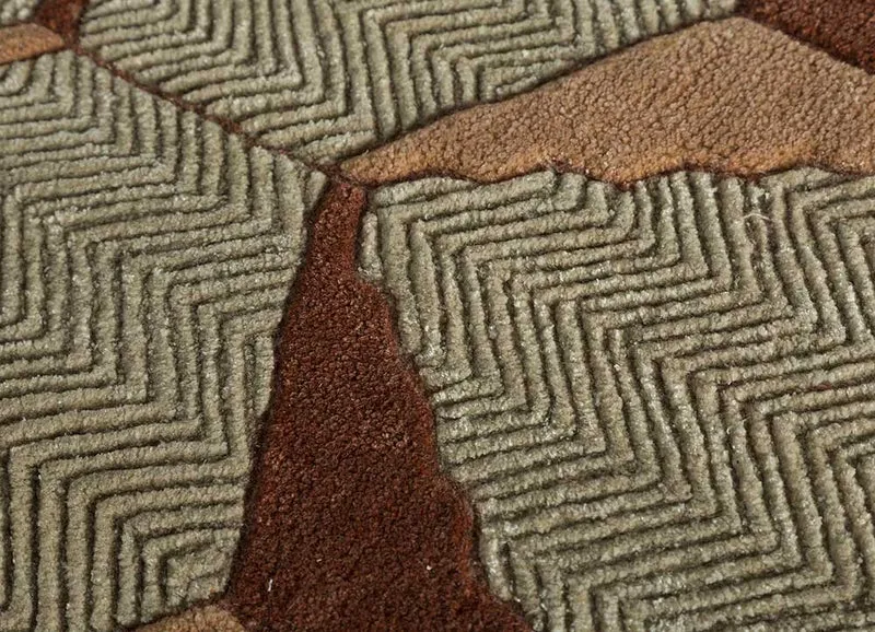 Wollteppich sonderform - 140 x 195 cm - minzgrün