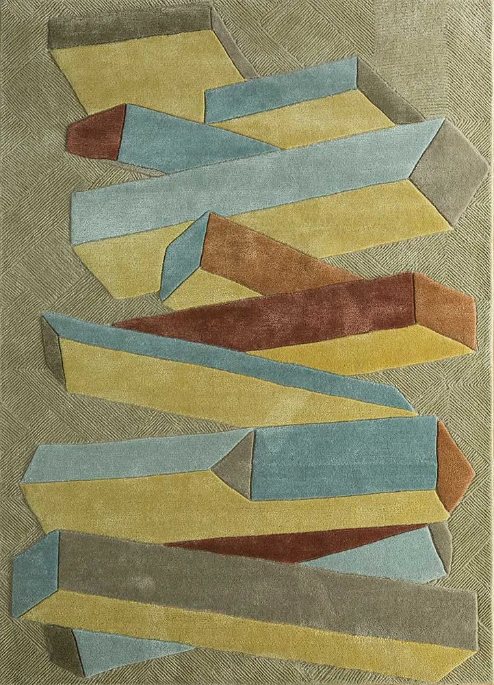 Wollteppich - 170 x 240 cm - gold