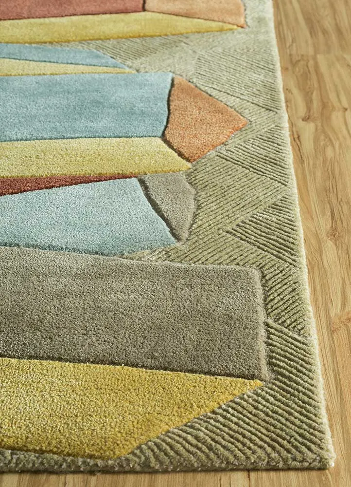 Wollteppich - 170 x 240 cm - gold
