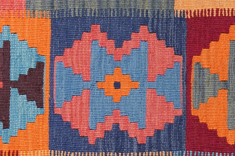 Kelim Gashgai · Handgewebt – Bunt, 129x84 cm