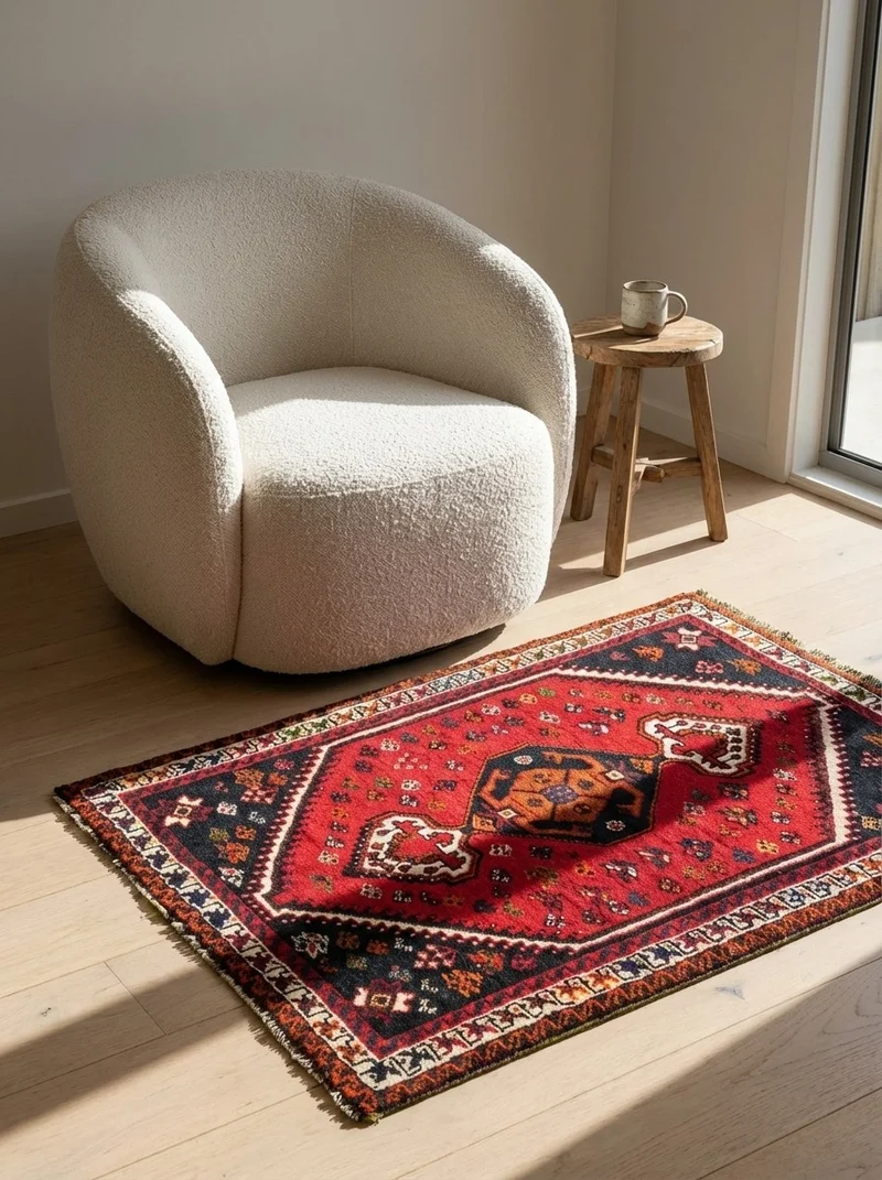 Gashgai · Handgeknüpft – Rot, 122x86 cm