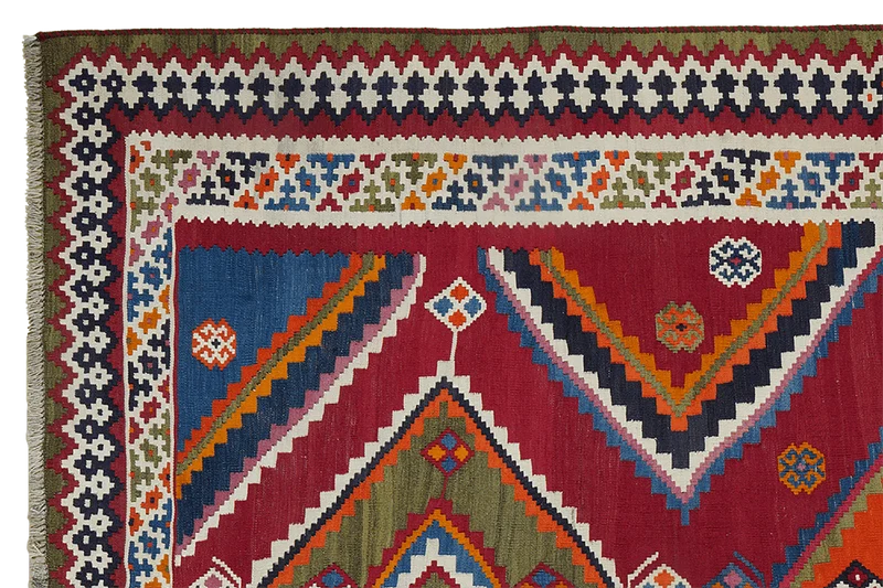 Kelim Gashgai Old · Handgewebt – Bunt, 281x165 cm