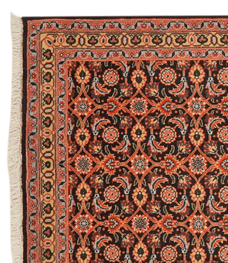 Tabriz 50 Raj · Handgeknüpft – Orange, 198x65 cm