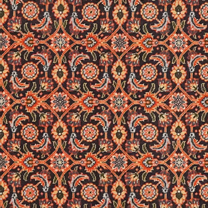 Tabriz 50 Raj · Handgeknüpft – Orange, 198x65 cm