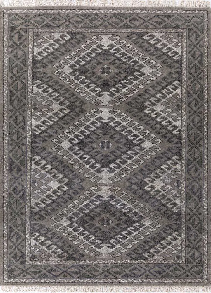 Wollteppich - 150 x 240 cm - grau