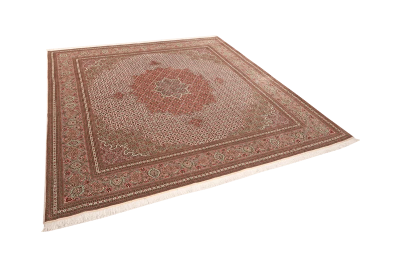 Tabriz 50 Raj · Handgeknüpft – Braun, 248x244 cm