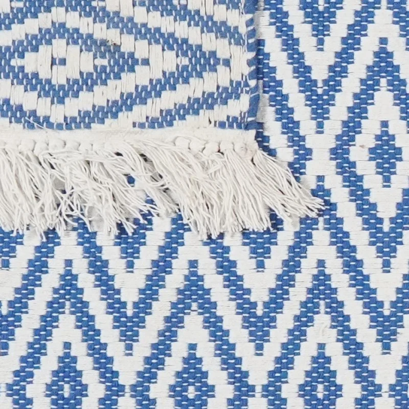 Dhurrie · Handgewebt – Blau, 160x230 cm