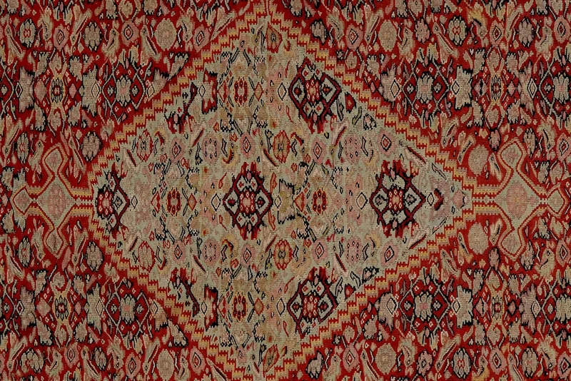 Kelim Senneh · Handgewebt – Rot, 198x138 cm